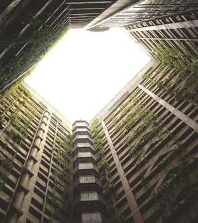 Abstract geometric 3D iridescent shapes