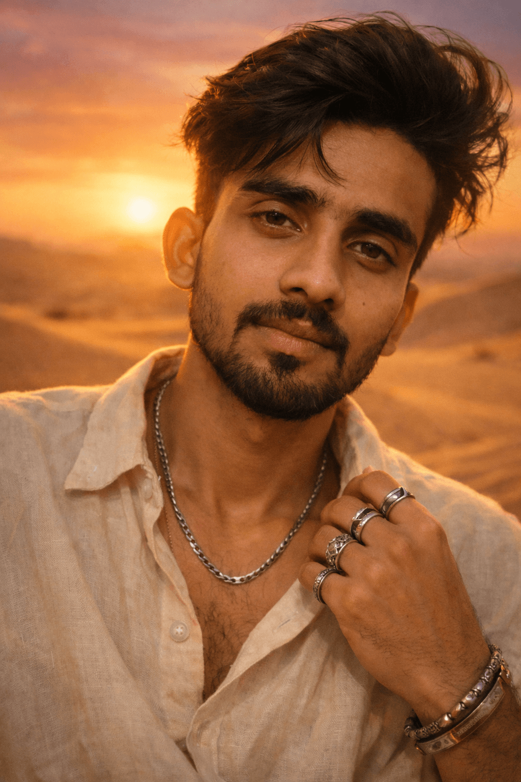 woman in ethereal silk gown studio photoshoot image prompt