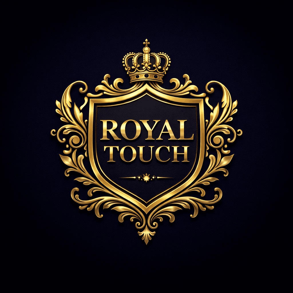 luxury gold emblem logo AI prompt for premium brands