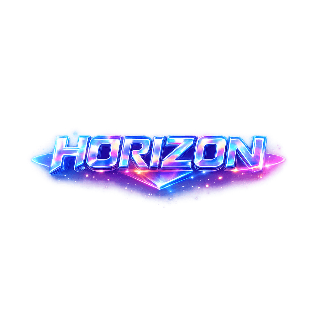 Holographic floating 3D logo with glow effects