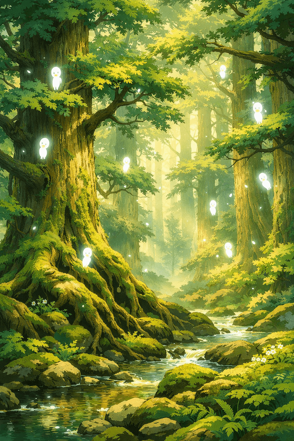 Ethereal Spirit Forest - Ghibli Style Landscape