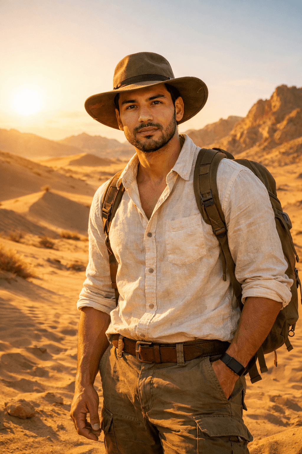 Desert Adventure Travel Portrait - Atacama/Sahara Aesthetic