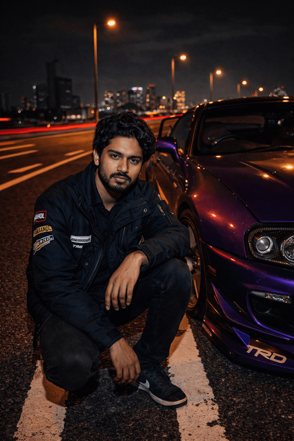 Convert your photo into a Wangan Midnight highway racer scene