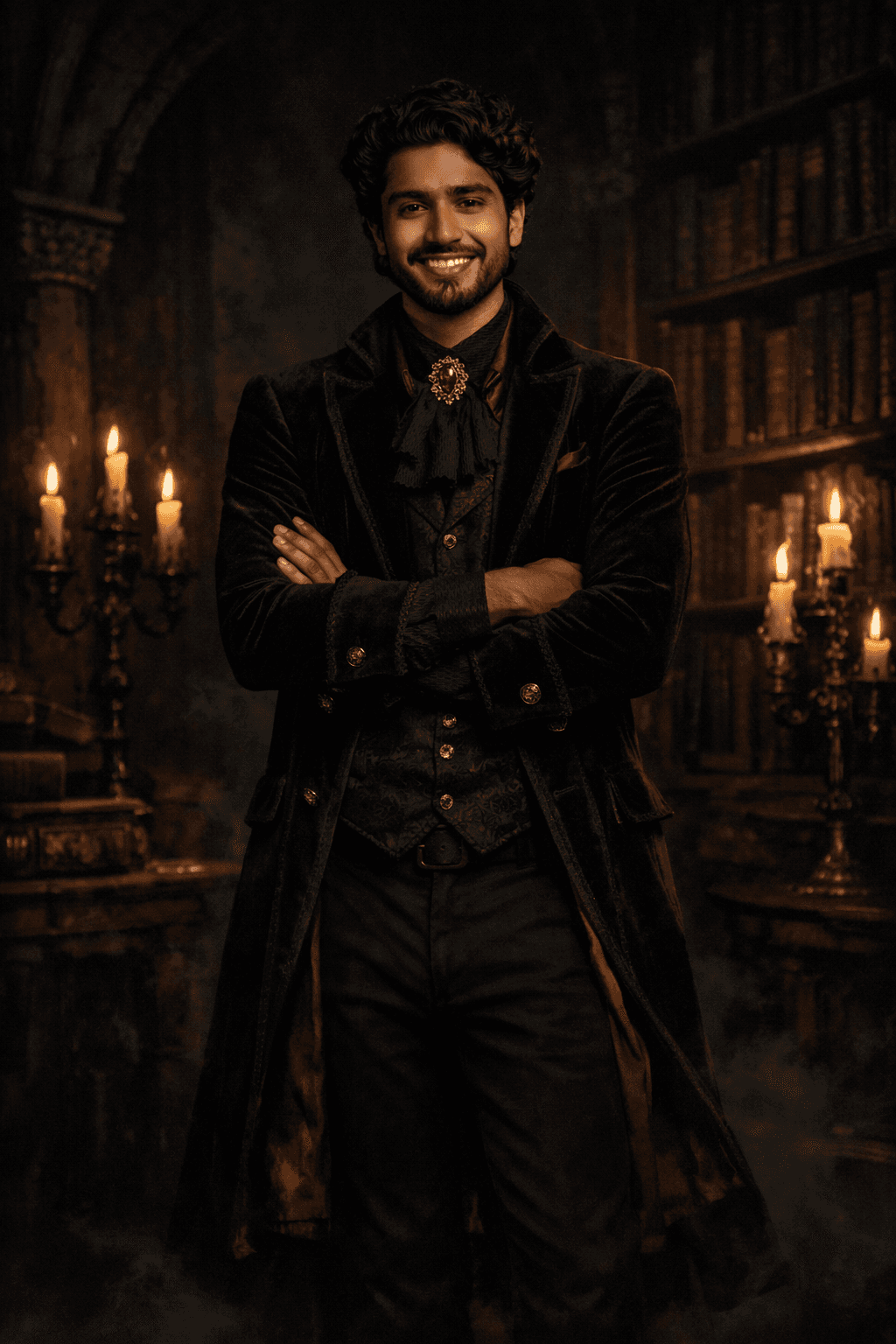 vampire gothic romance dark aesthetic image prompt